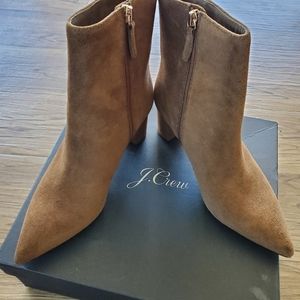 J.Crew Sadie Pointed Toe Brown Suede Boots Sz 6
